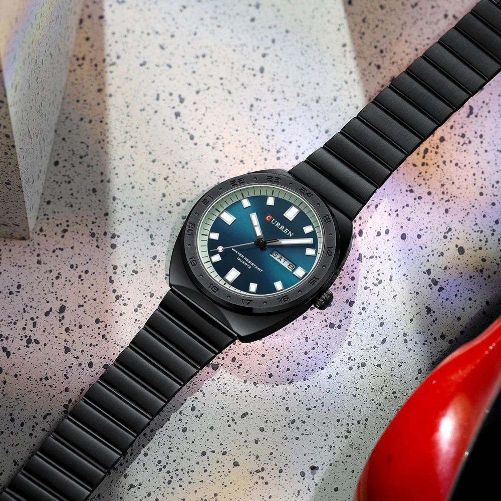 CURREN новые роскошные часы для бизнеса водонепроницаемые мужские со светящейся