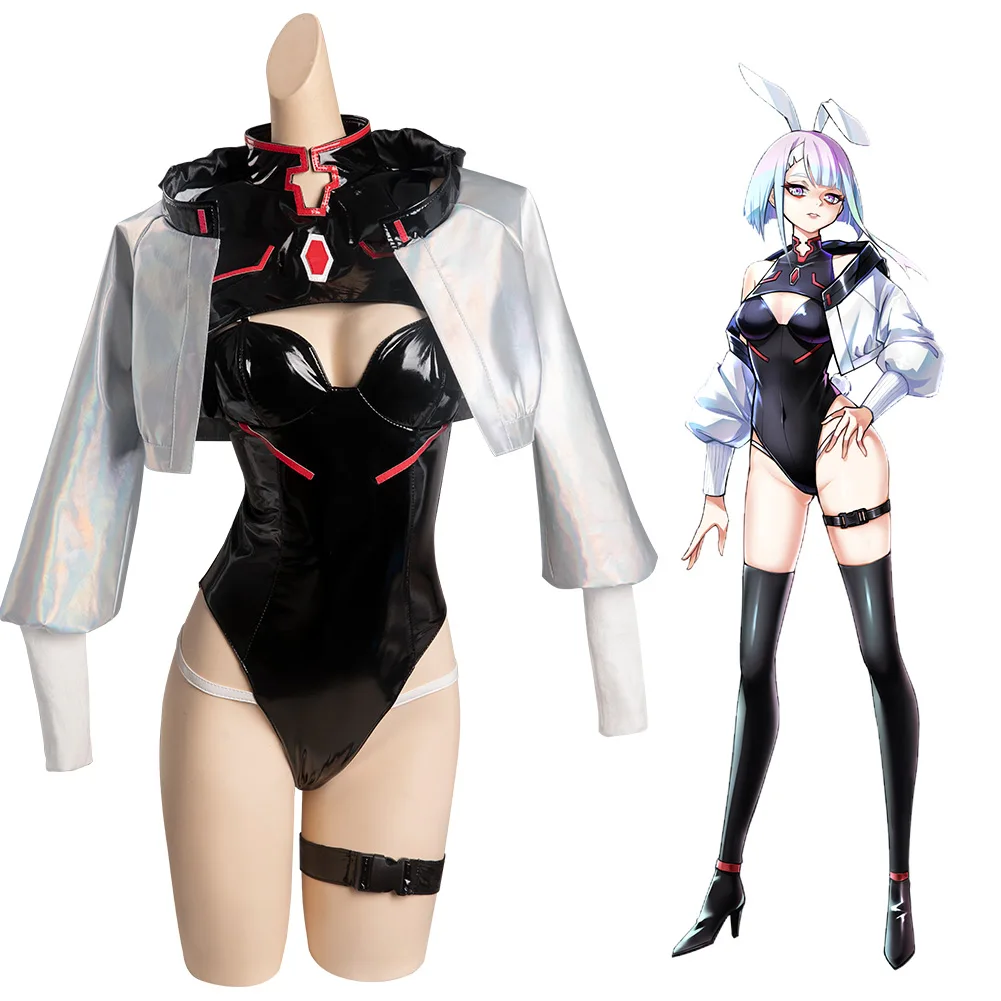 

Edgerunners Lucy Cosplay Costume Bunny Girl Jumpsuit Outfits Halloween Carnival Suit Women Girls Clothes Role Play