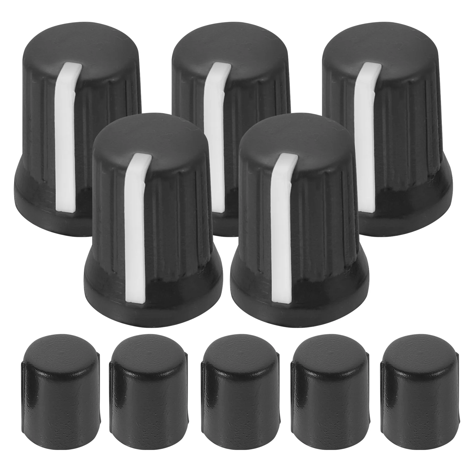 

5 Pcs Turn Knob Replacement Potentiometer Accessories Plastic Tone Knobs Volume
