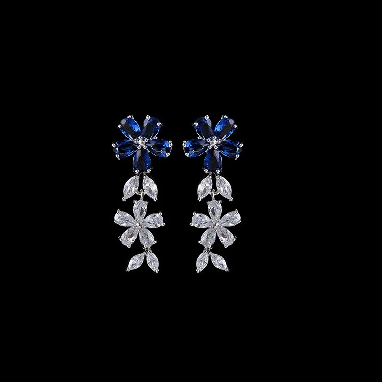 Фирменные настоящие Роскошные серьги Dadongmen из Кореи маленькие цветы Свадебный