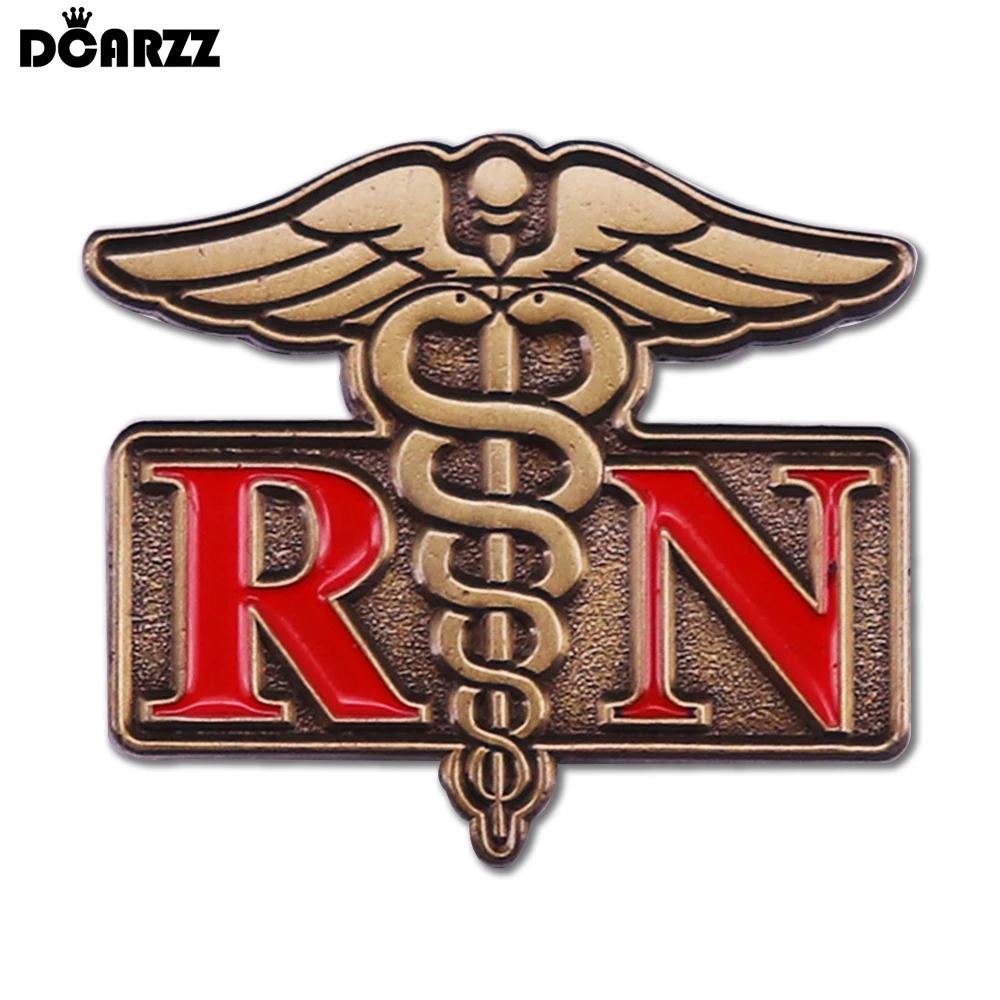 

DCARZZ Medical Nurse Enamel Brooch Pins Caduceus Lapel Badge Retro Jewelry Gift for Practice Doctor Nurse Medicine Student