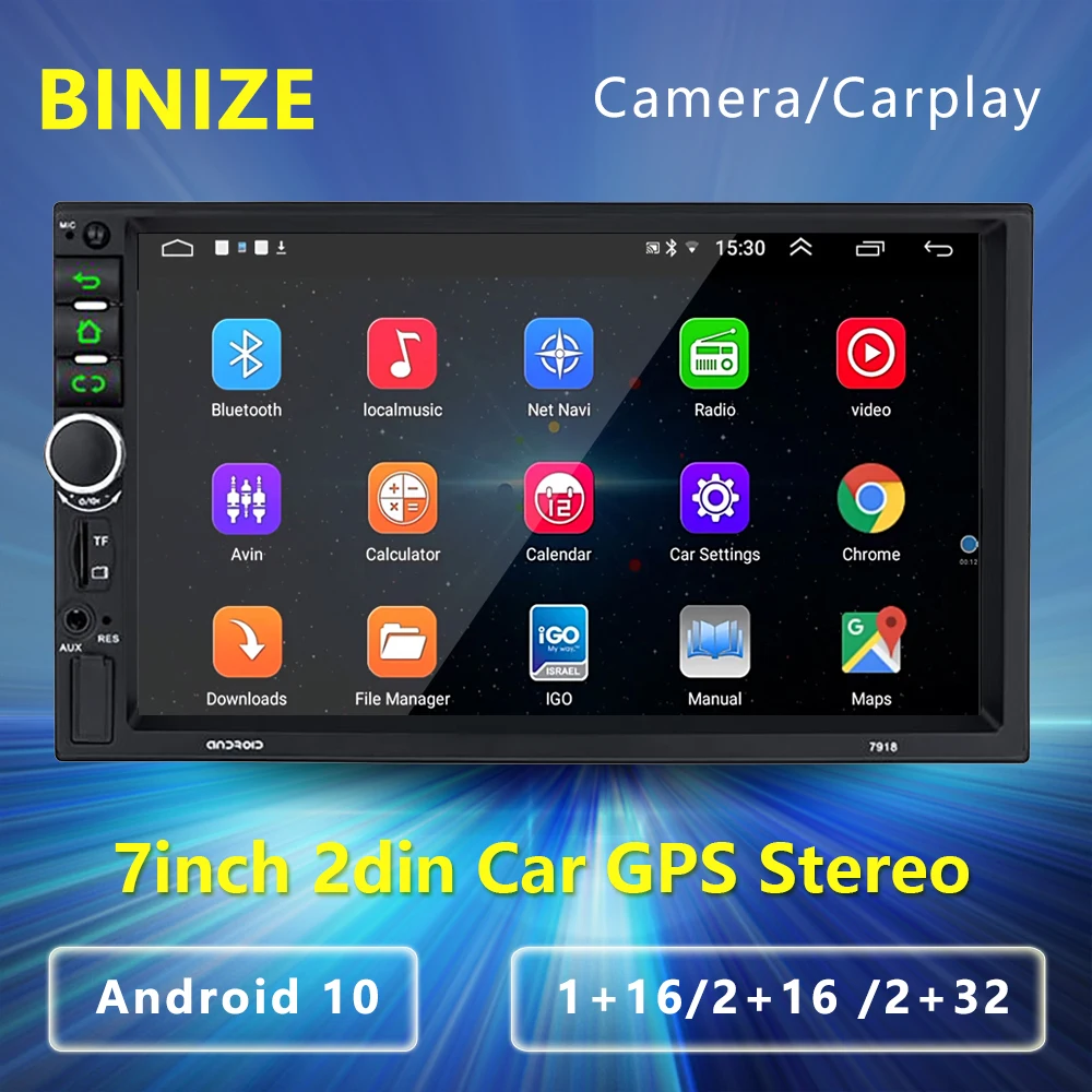 

Автомобильный мультимедийный плеер, стерео-система на Android 10, с 7-дюймовым HD экраном, GPS, MP5, FM радио, для Volkswagen Golf 5, 6, типоразмер 2 Din