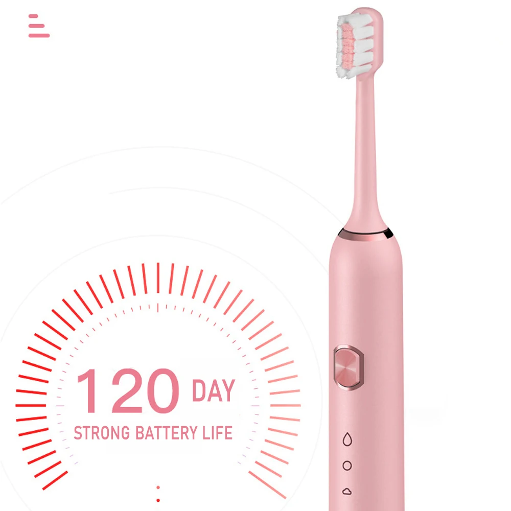 New Household Rechargeable Adult Ultrasonic Waterproof Replacement Heads Set Teeth Whitening Electric Sonic Toothbrush For Kids enlarge