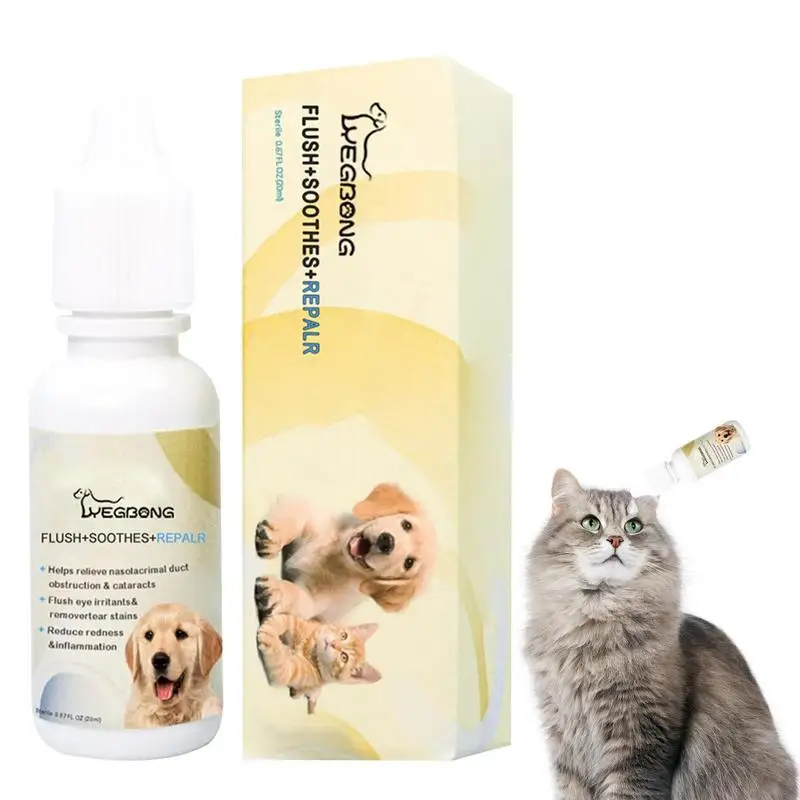 

Pet Eye Wash Tear Stain Remover 20ml All Pets Eye Wash Drops Support Eye Health Reduce Runny Eyes