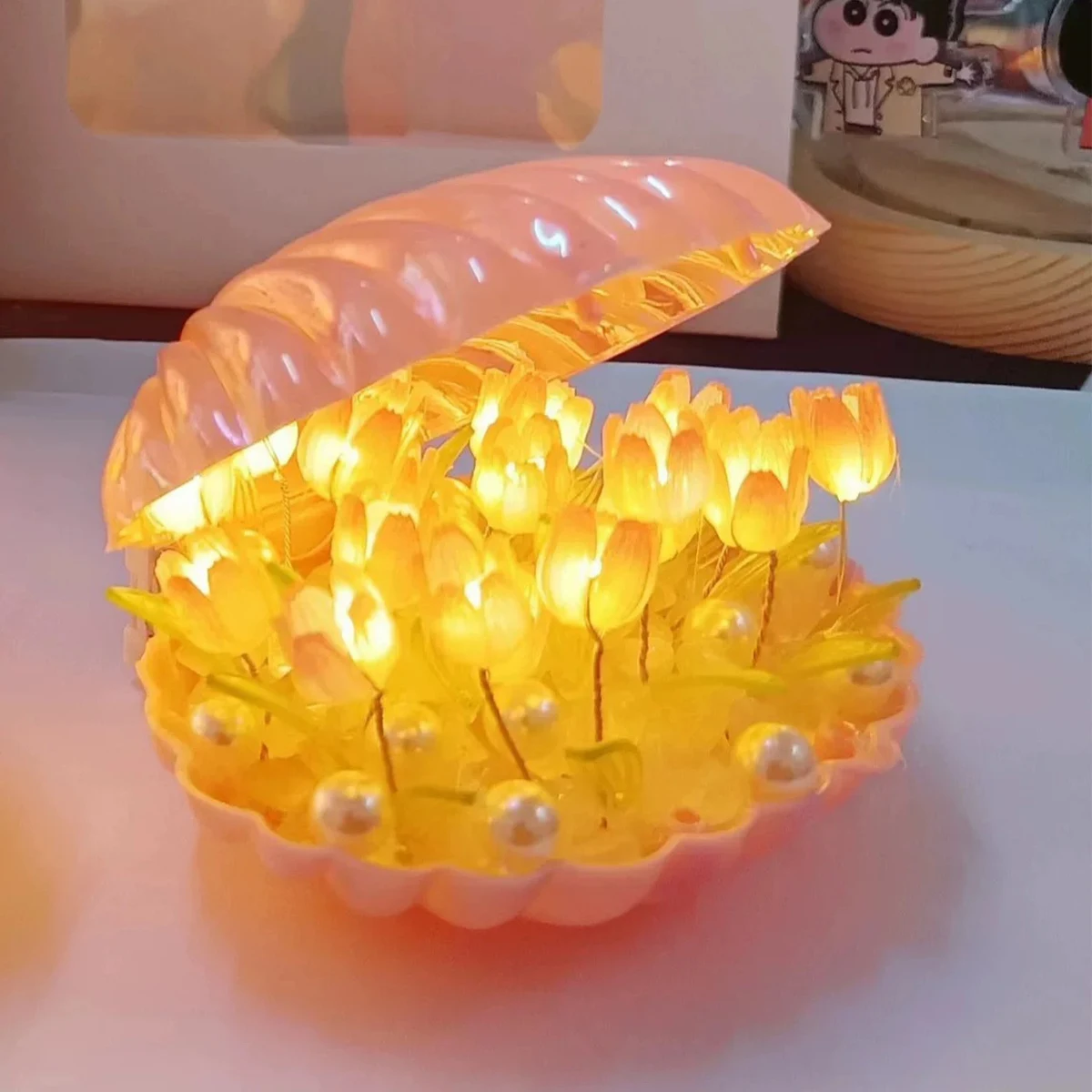 Горячие продажи 13 / 20 Тюльпаны ночная лампа ручной работы DIY Домашняя