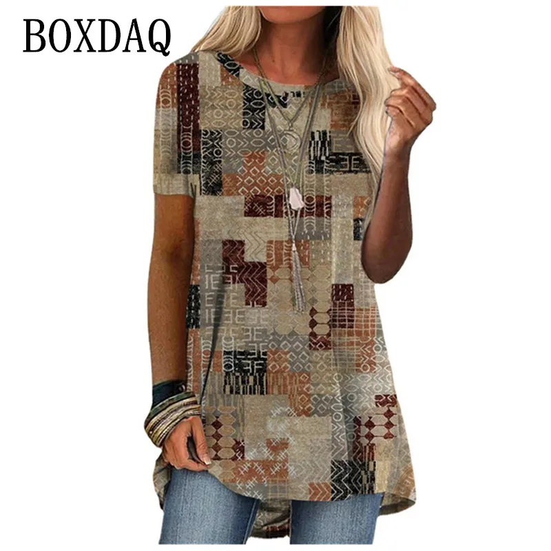 

Летняя Новинка, модная женская футболка с коротким рукавом и цифровым принтом, повседневный Свободный Топ, футболка, одежда, женская футбол...