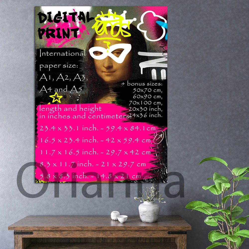 

Hd Print Canvas Painting Christmas Tree Poster With Mona Lisa Neon Graffiti Pictures Pop Funny Wall Art Home Decor Living Room