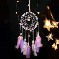 indian creative gravel life tree handmade dream catcher feather wind chime home pendant
