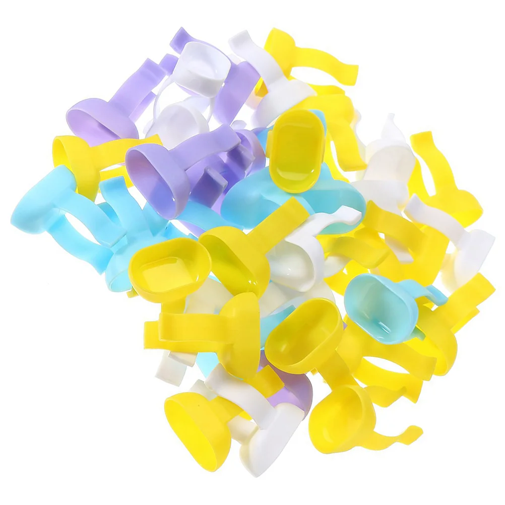 

100 шт., одноразовые кольцевые чашки для пальцев