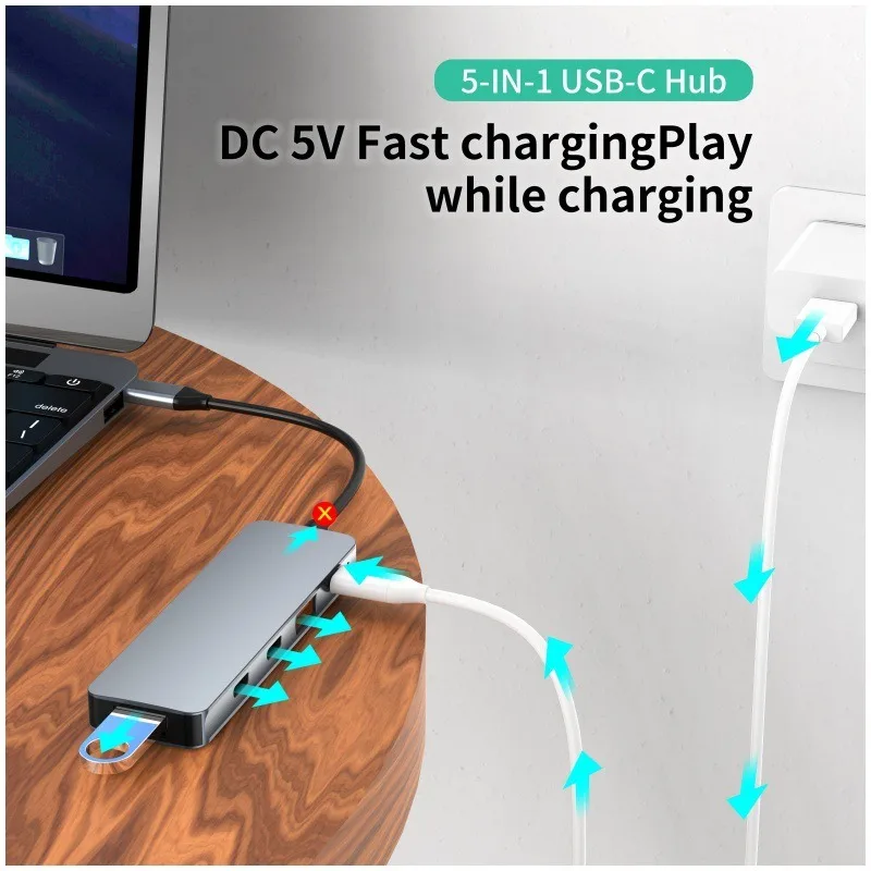 Концентратор USB3.2 Gen2 10 Гбит/с с блоком питания 5 В