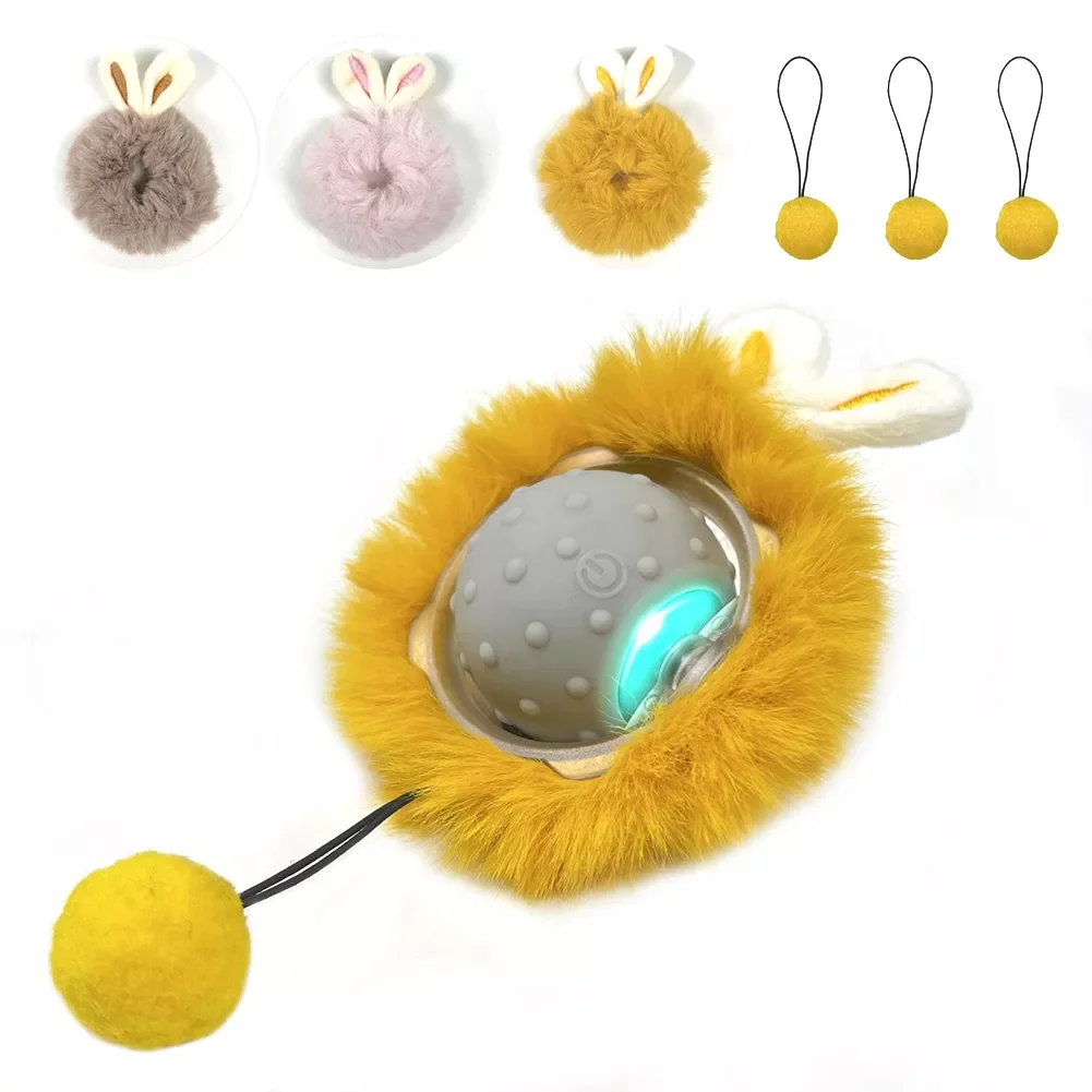 

LED Light Scrolling Balls Pet Supplies Kittens Chase Ball Interactive Games Smart Rotation Ball Battery Powered Kits