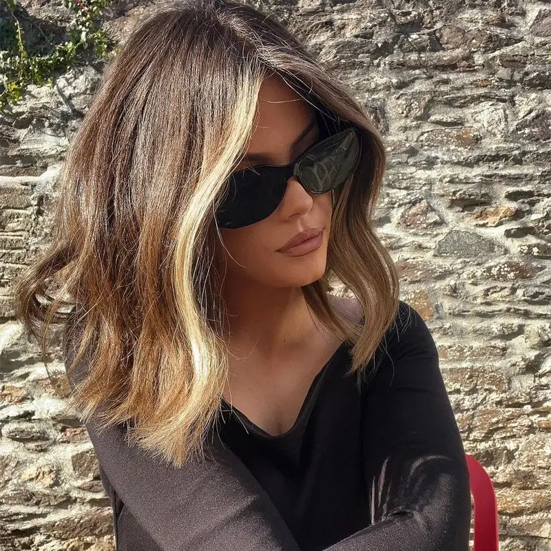 Новый парик для 2024 13x4 омбре блондинка коричневый прямой HD спереди бразильские