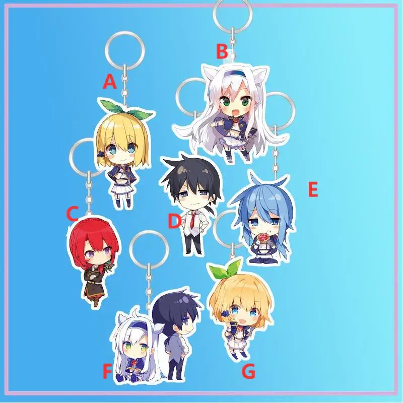 Keychain Akashic Records of Bastard Magic Instructor Fibel Sistine Radars Glenn Acrylic Keyring strap Figure hanging accessories