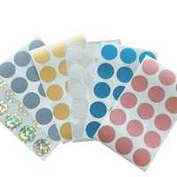 100pcspack round sticker for party activity favors scratched stripe card film sealing stickers