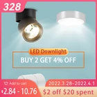 Светодиодный Светильник направленного света 220 В, складной Точечный светильник с COB поверхностным креплением, точечный светильник, потолочный светильник для гостиной, кухни, внутренний нейтральный светильник