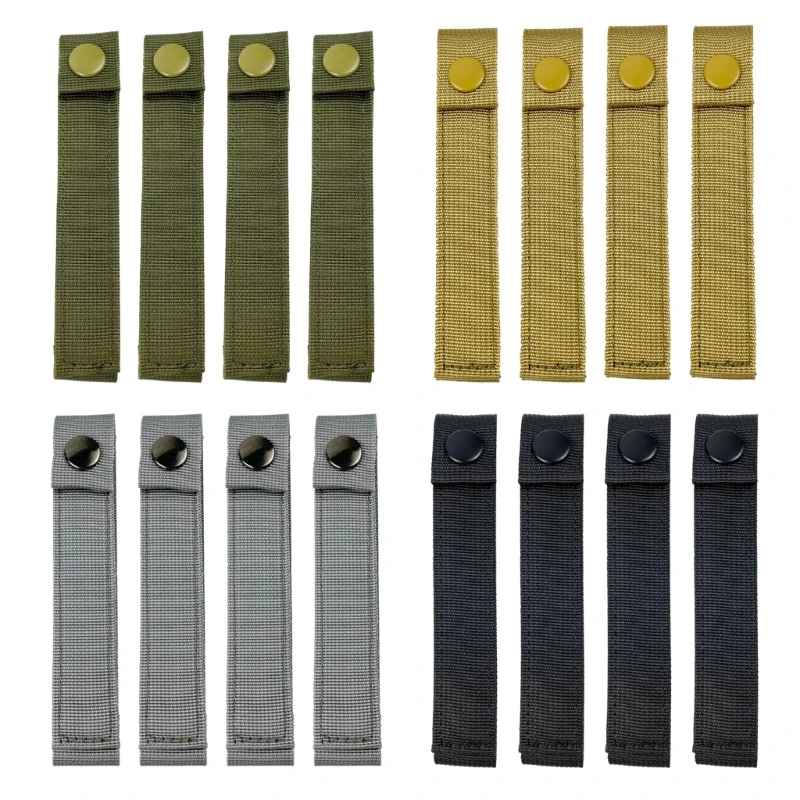 

4PCS 6inch Snaps Straps for Backpack, Webbing Attachment Straps Military Backpack Accessories Nylon Strap Connector