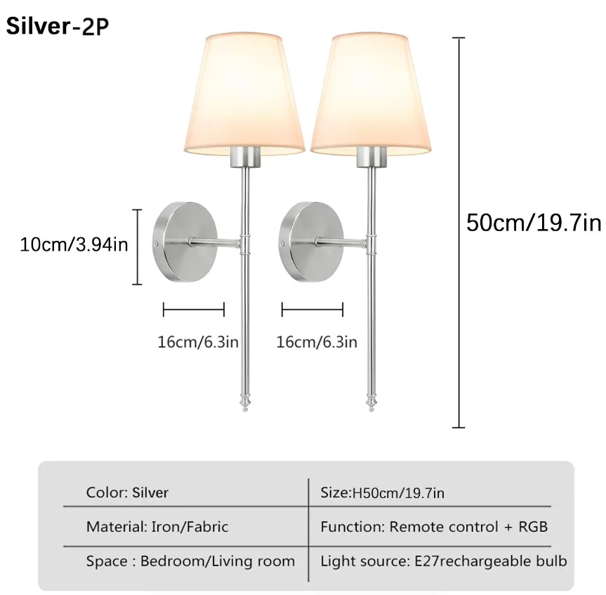 

2 шт., настенные светильники WADBTY RGB