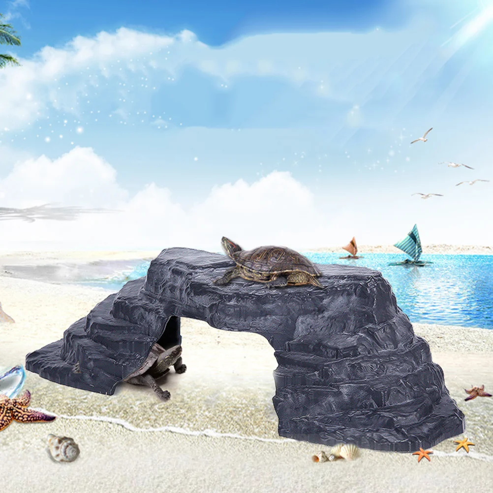 

Platform Turtle Basking Reptile Hideout Floating Island Cave Aquarium Tank Tortoiseclimbingamphibian Habitat Terrariums