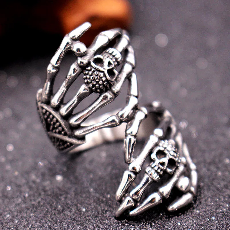 Кольцо с черепом мужское/женское из нержавеющей стали 316L | Украшения и аксессуары