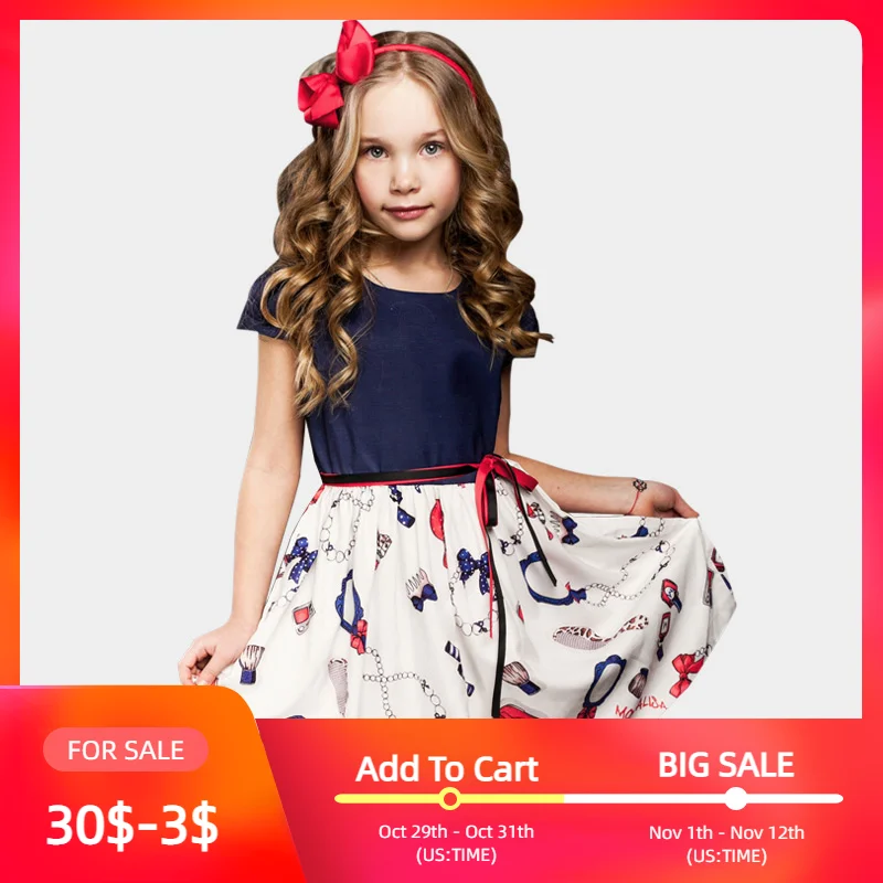 

2021 New Girls Princess Dress Kids Summer Dresses For Girls Cotton Baby Girls Party Dress Children Clothes 2-8Years Old