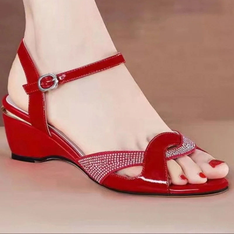 Женская фотообувь FHANCHU модная сексуальная летняя обувь ремешок с пряжкой на