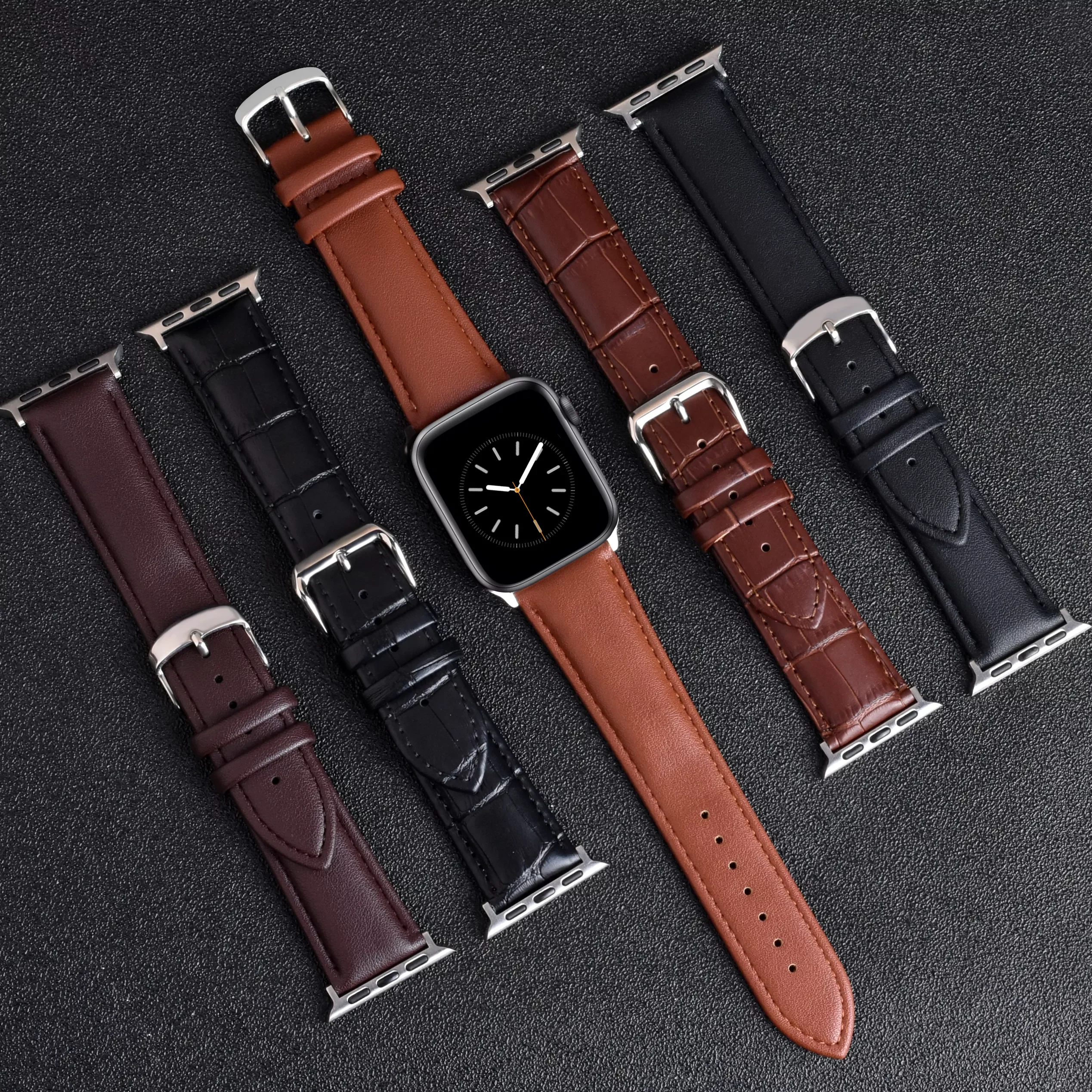 Belt Genuine Leather Band for Apple Watch 42MM 38MM 44MM 40MM 41MM 45MM Strap for iWatch 7 6 SE 5 4 3 2 1 Wristband