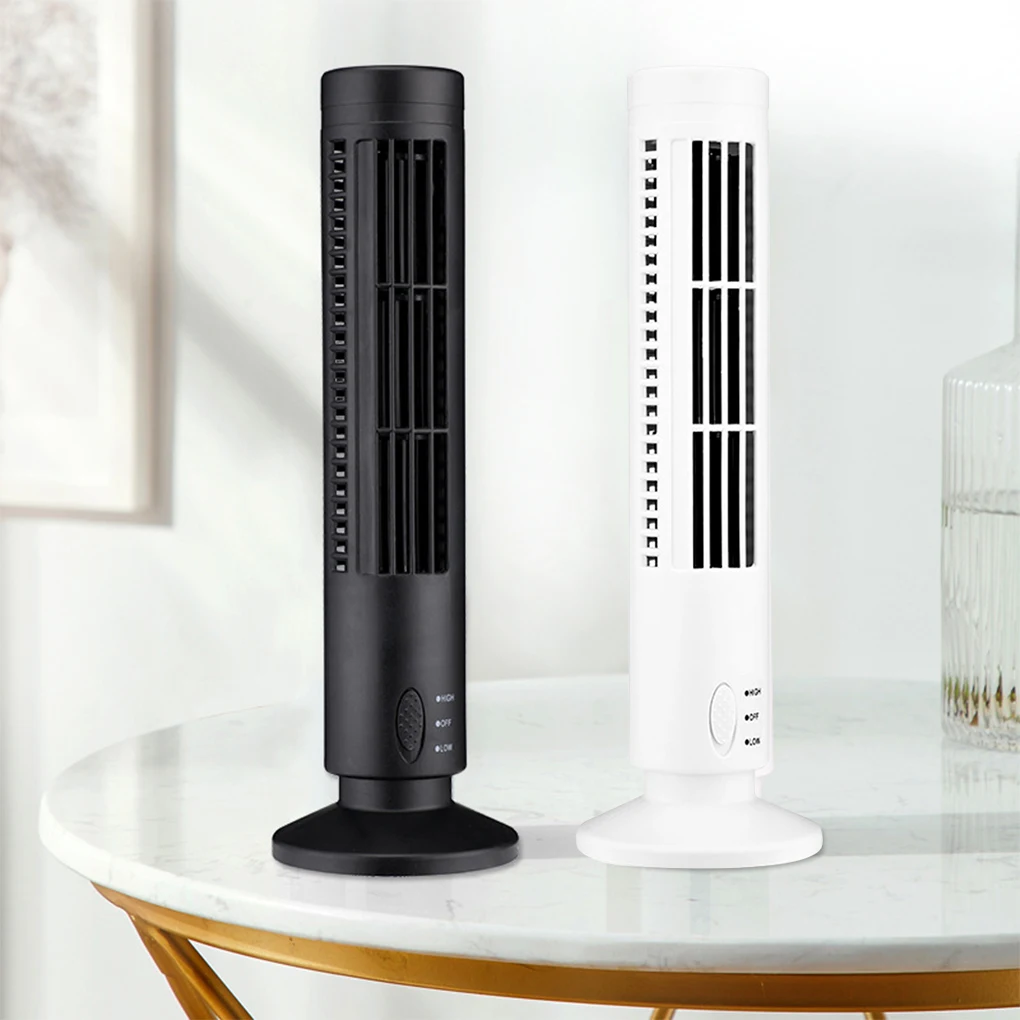 

Portable USB Air Conditioner Fan Electric Vertical Bladeless Desk Cooling Fan Full Controller For Home Office Travel Tower Fan