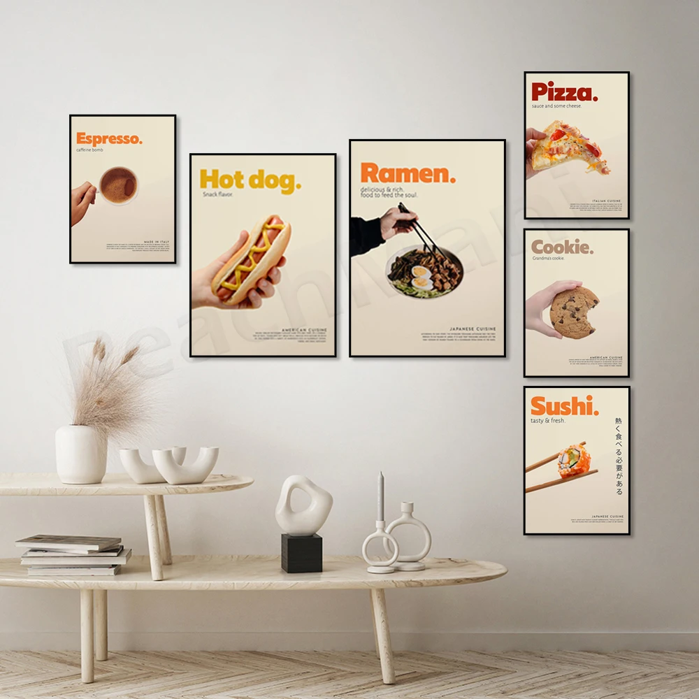 Паста эспрессо пицца японский рамен суши американская хот-дог печенье гамбургер