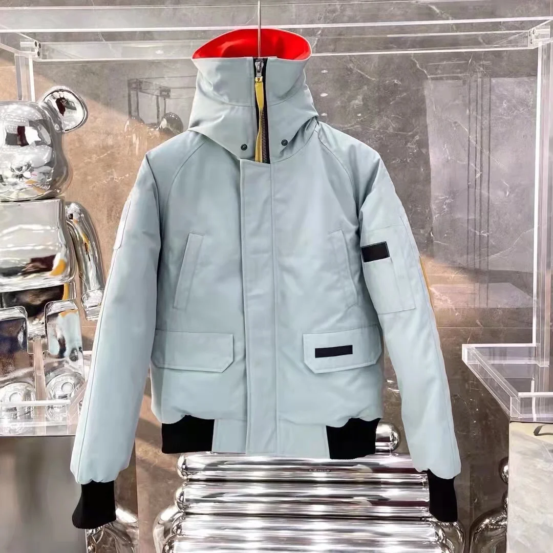 Парная куртка на белом утином пуху 90 в канадском стиле для женщин и мужчин