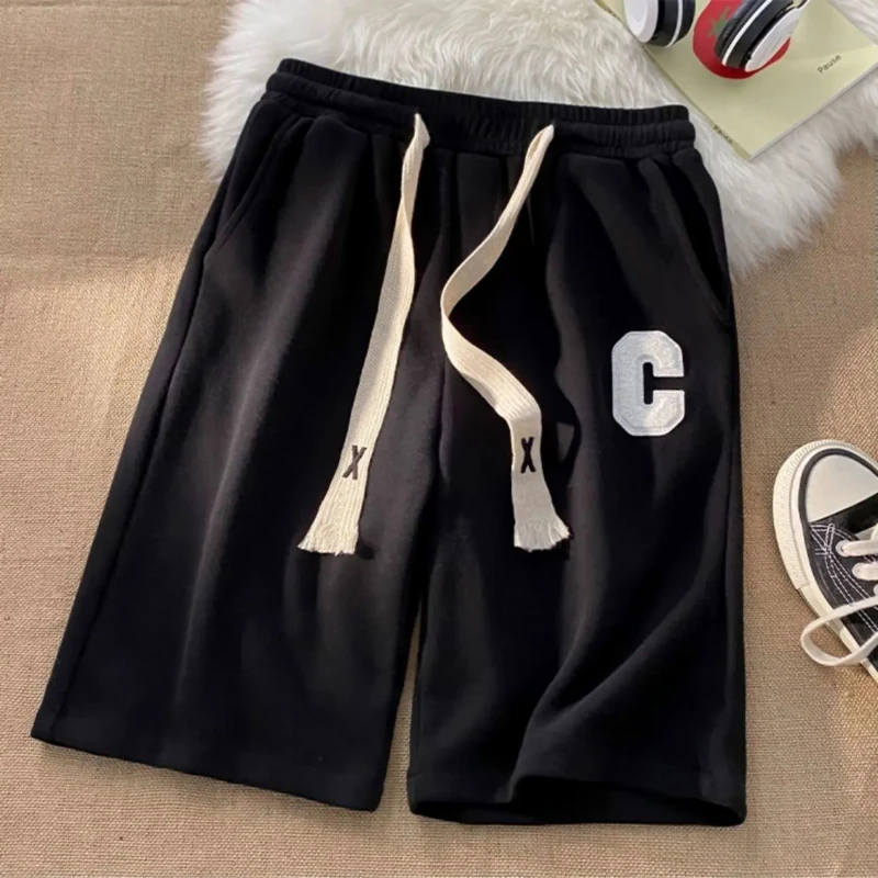 Shorts Unisex Joker Shorts Trend Straight Pants Men's Loose Casual Sports Pants Men's Retro Fashion Comfortable Pajamas