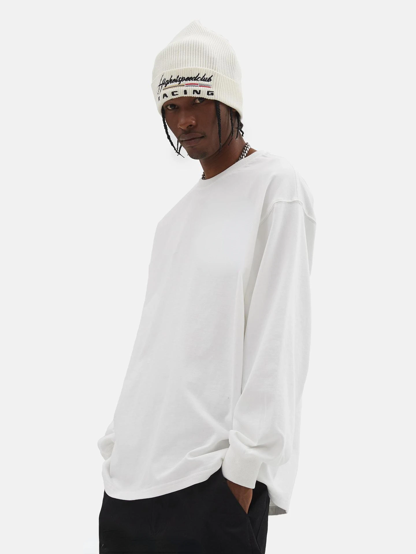 

2022 new long-sleeved t-shirt men and women spring and autumn tide brand basic white bottoming shirt loose trend clothes