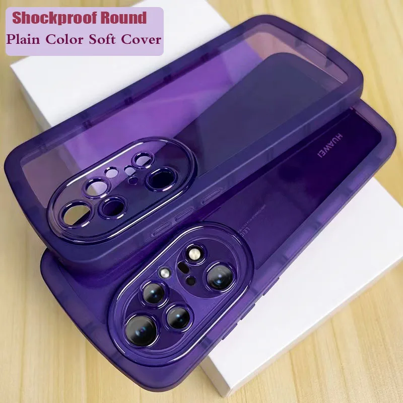 

Luxury Shockproof Round Phone Case for Redmi Note 7 8 9 10 11 Pro 10C Xiaomi 11t 12 Pro Poco F3 11T Pro Candy Color Soft Cover