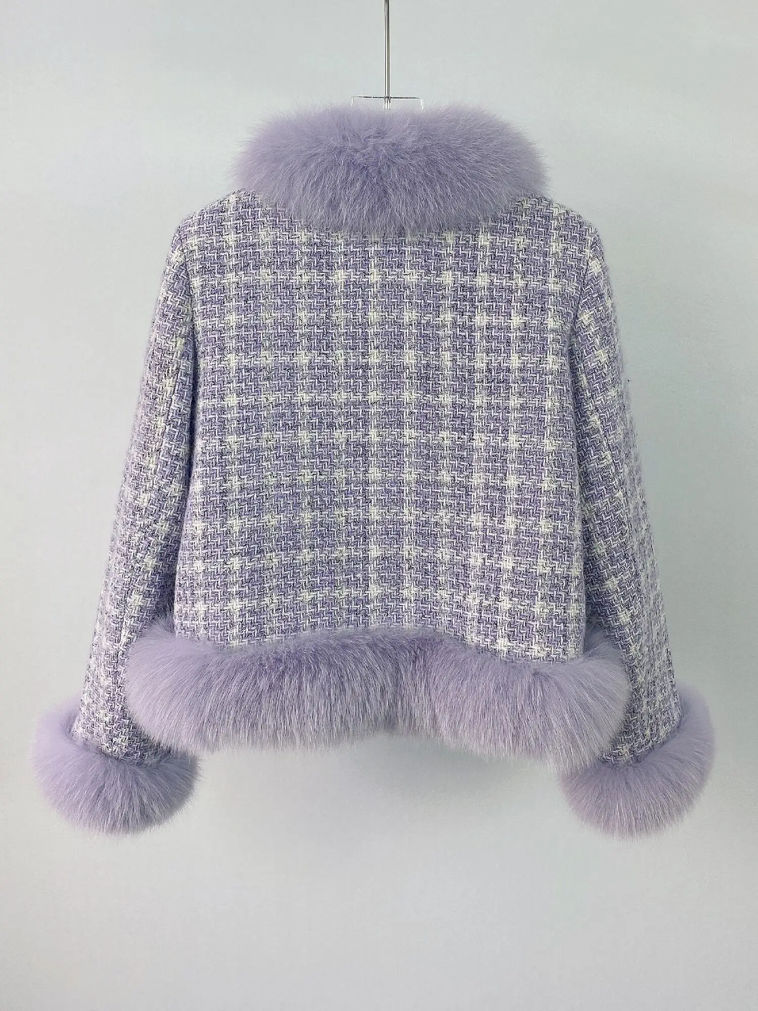 Woolen Imported Whole Leather Fox Fur Coat Female 2022 Autumn and Winter New Long Sleeve Double-faced Fur Jacket Woman Young