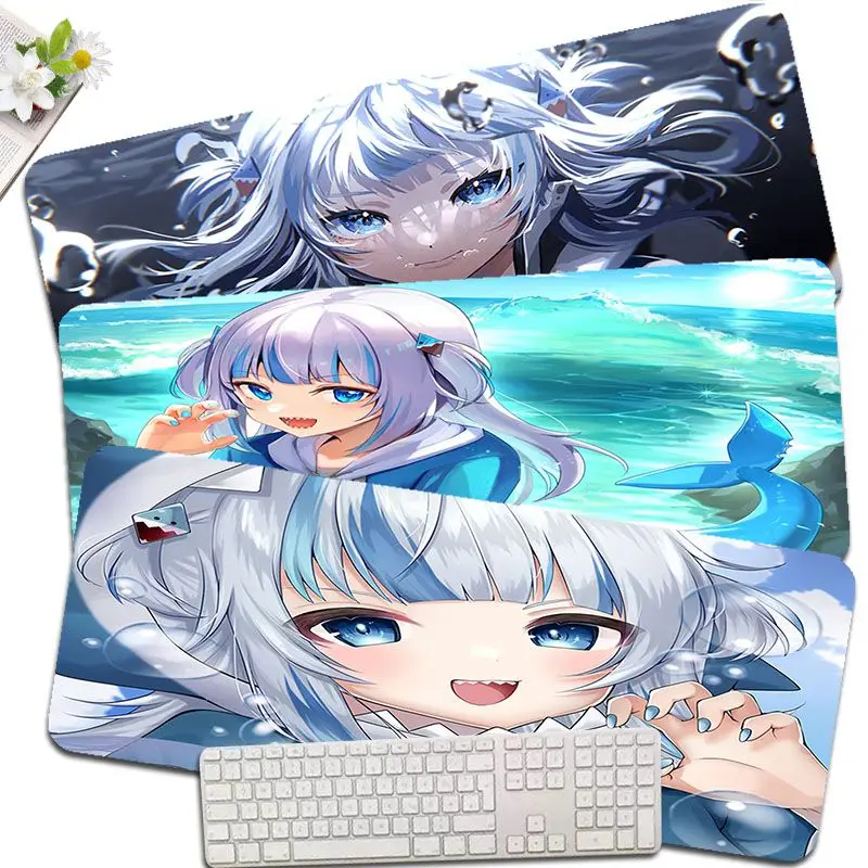 

Hololive Gawr Gura Anti-Slip Desktop Desk Mat Kawaii Gaming Accessories Students Writing Pad Office Desk Accessories
