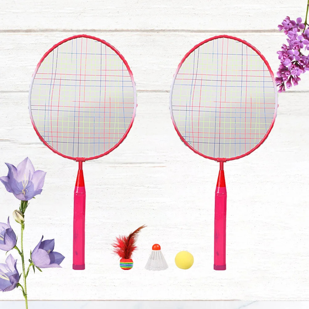 

Комплект детских теннисных ракеток, 2 шт. теннисных ракеток с воланом для бадминтона и забавными пляжными играми на океане для детей и