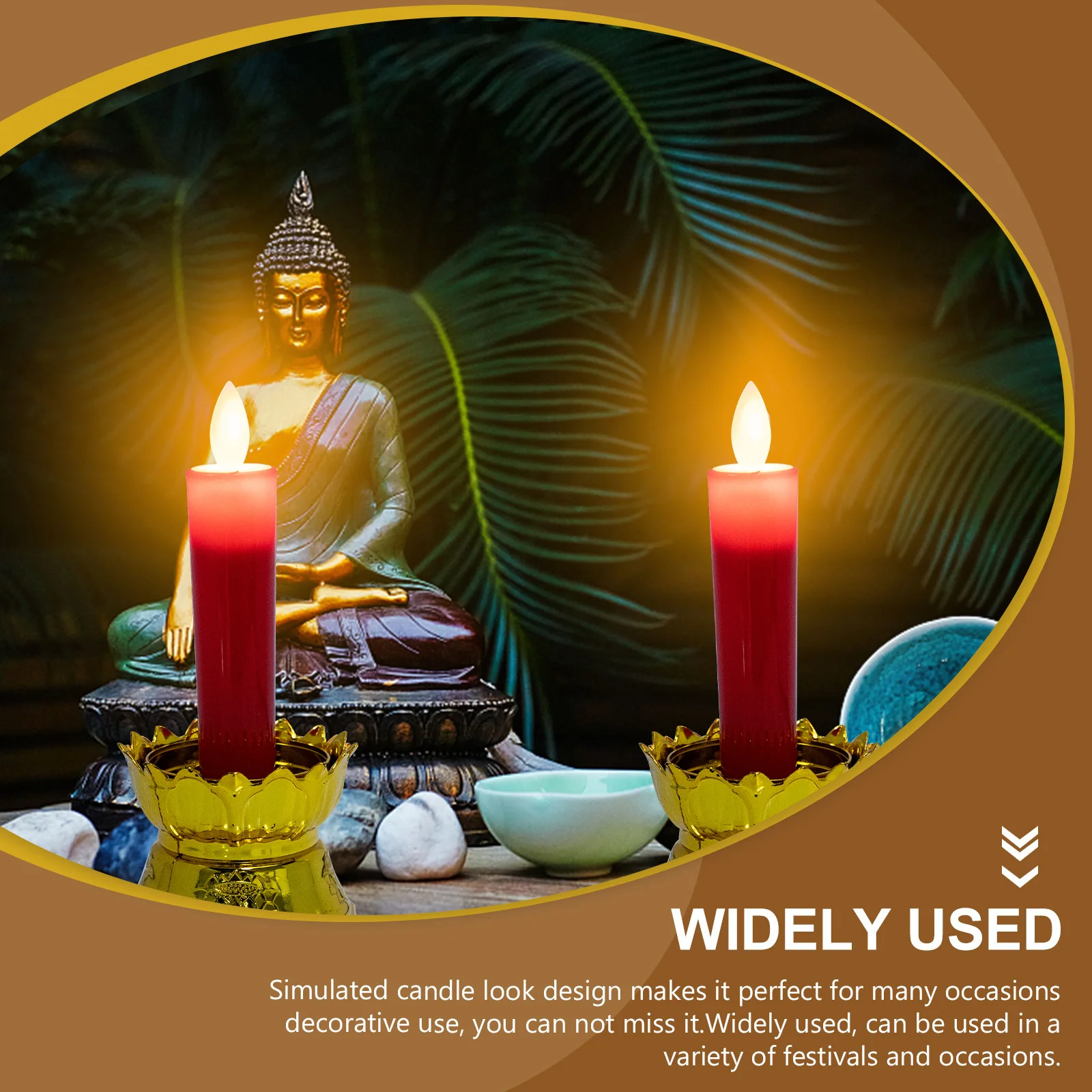 2 шт. световые свечи держатель для чайных свечей пластиковые огни лотоса