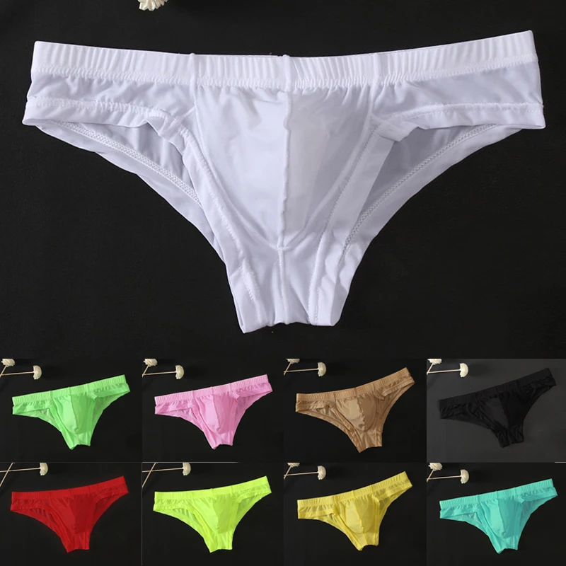 

Men's Sissy Underwear Briefs Panties Ultra-Thin Low-Waisted Breathable Sexy Bulge Pouch Gay Underpants Briefs Knickers Lingerie