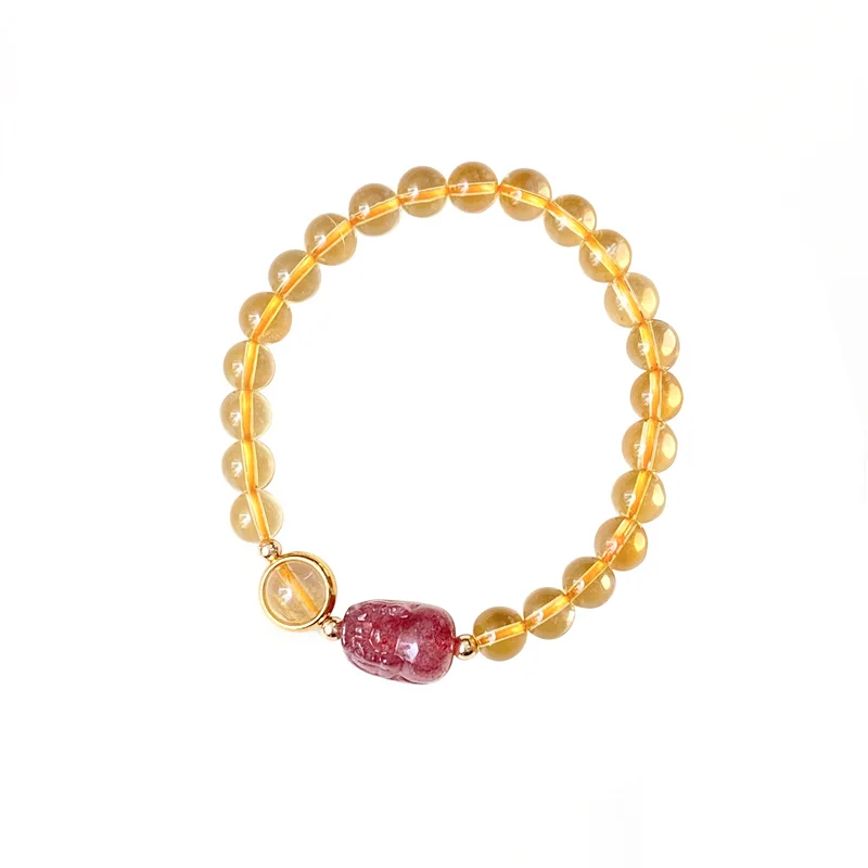 Koi King Lucky Crystal Браслет с кристаллами клубники Женский браслет из стерлингового