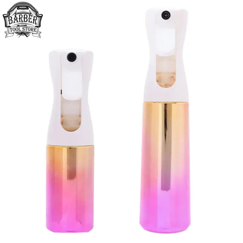 

Plating Colorful Fine Misting Hairdresser Spray Bottle Continuous Hair Plant Mister Alcohol Cleaning Salon Hairdressing Tools