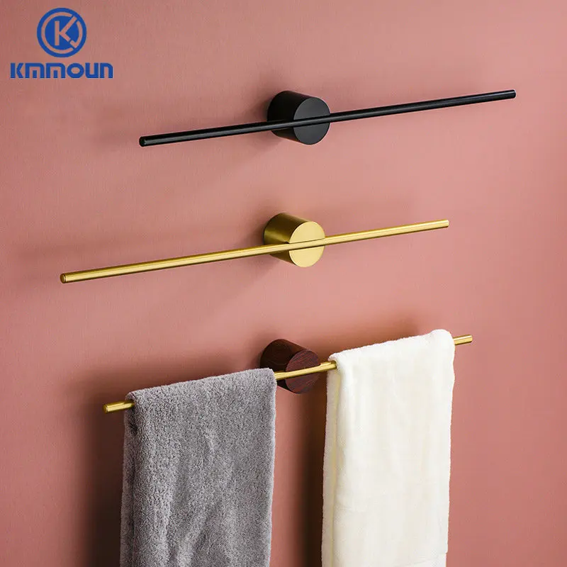 Bar Towel Hanger Bath Towel Holder Wall Towel Bar Space Aluminum Bathroom Shelf Kitchen Storage Rack 40/50cm
