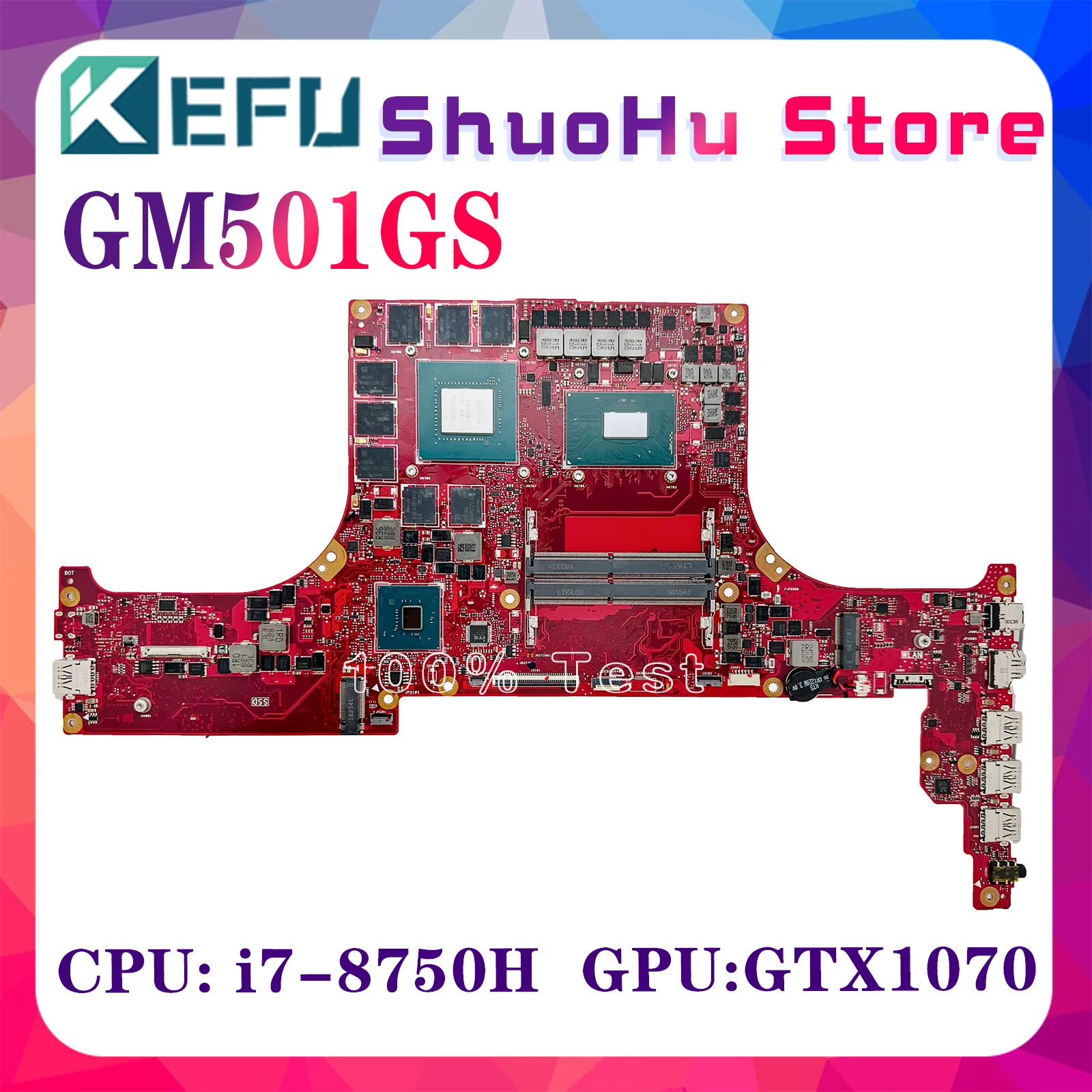 Материнская плата KEFU GU501GM для ноутбука ASUS GM501GS GM501GM MW501GM MW501GS GU501GS материнская плата i7-8750H ЦП GTX1060/6G GTX1070/8G
