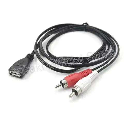 Удлинительный кабель USB 2.0 A на 2 RCA черный 1,5 м