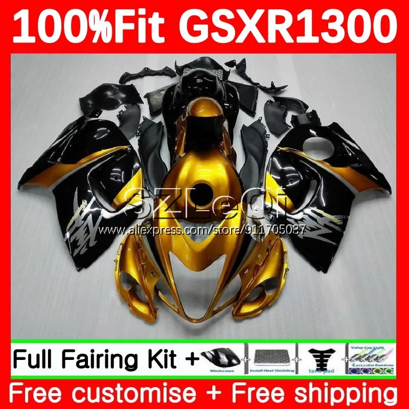 

Golden black Injection For SUZUKI Hayabusa GSXR 1300 CC GSXR-1300 GSXR1300 96 97 98 99 00 01 02 03 04 05 06 07 Fairings 86LQ.24