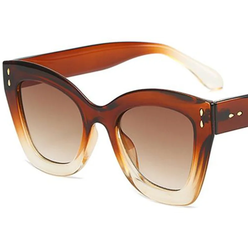 

Fashion Sunglasses Unisex Jelly Color Sun Glasses Oversize Frame Anti-UV Spectacles Cat Eye Eyeglasses Ornamental Goggle