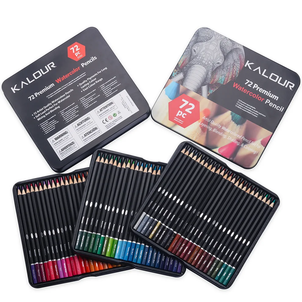 

Пастельные карандаши, набор профессиональных цветных карандашей 72 цветов, железная коробка, цветные карандаши для рисования, школьный худо...
