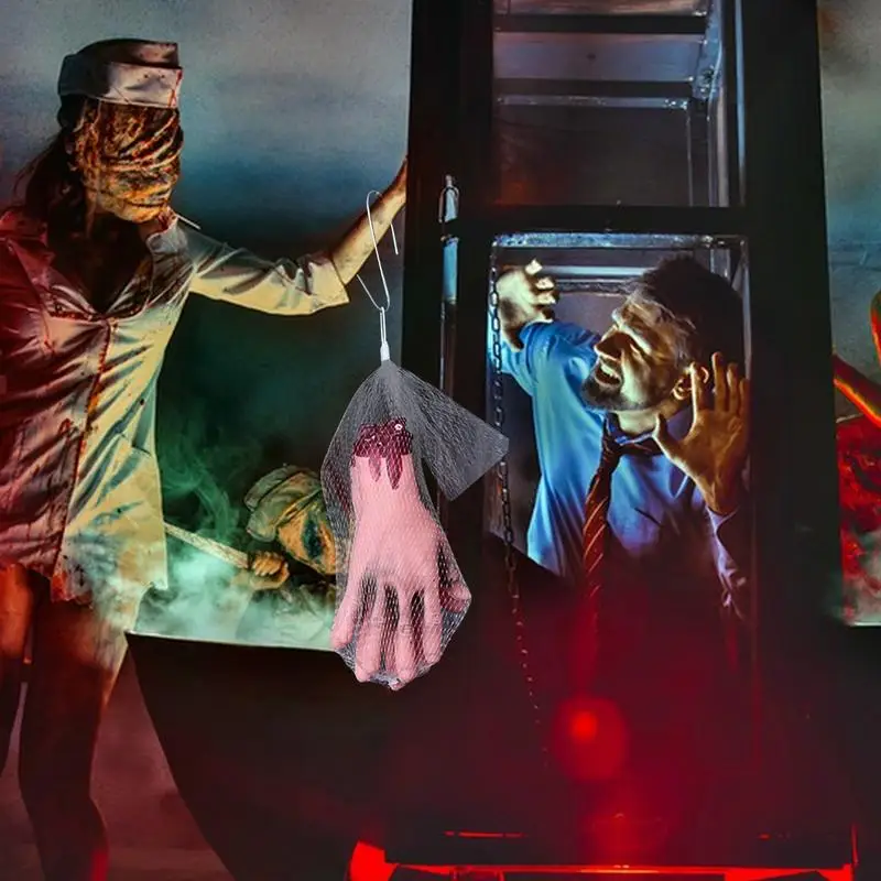 2024 Хэллоуин Поддельные человеческие руки пластиковые нога кровавый реквизит