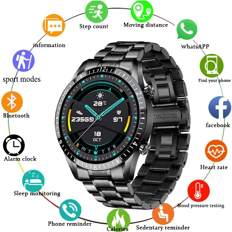 

for Samsung Galaxy S22 Ultra S22+ S21 FE A73 A53 F23 A33 A13 A23 M53 M33 Smart Watch Bluetooth Call Connect Fitness