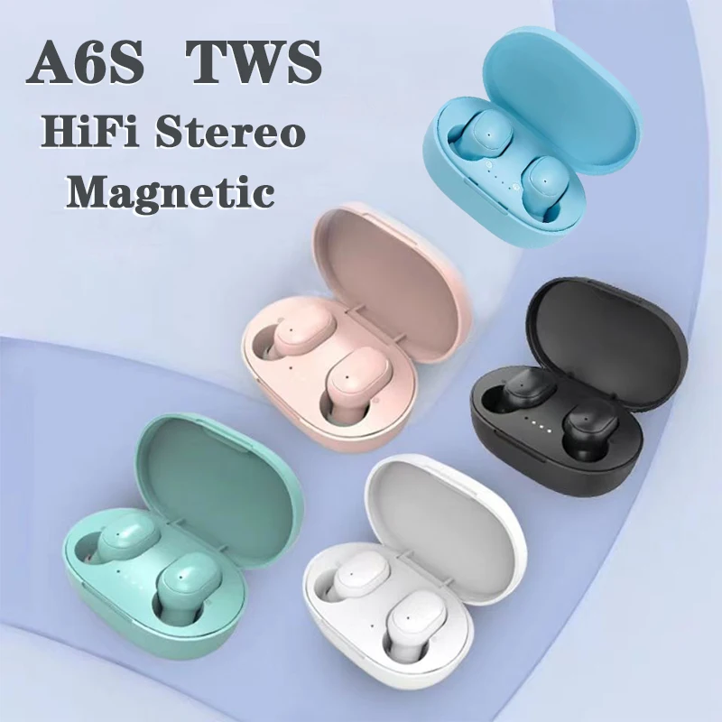 

5/10PCS A6S TWS Earbuds Wireless Headphone Bluetooth 5.0 Earphones Sport Stereo Headset with Microphone Wholesale pk E6S Y50 Y30