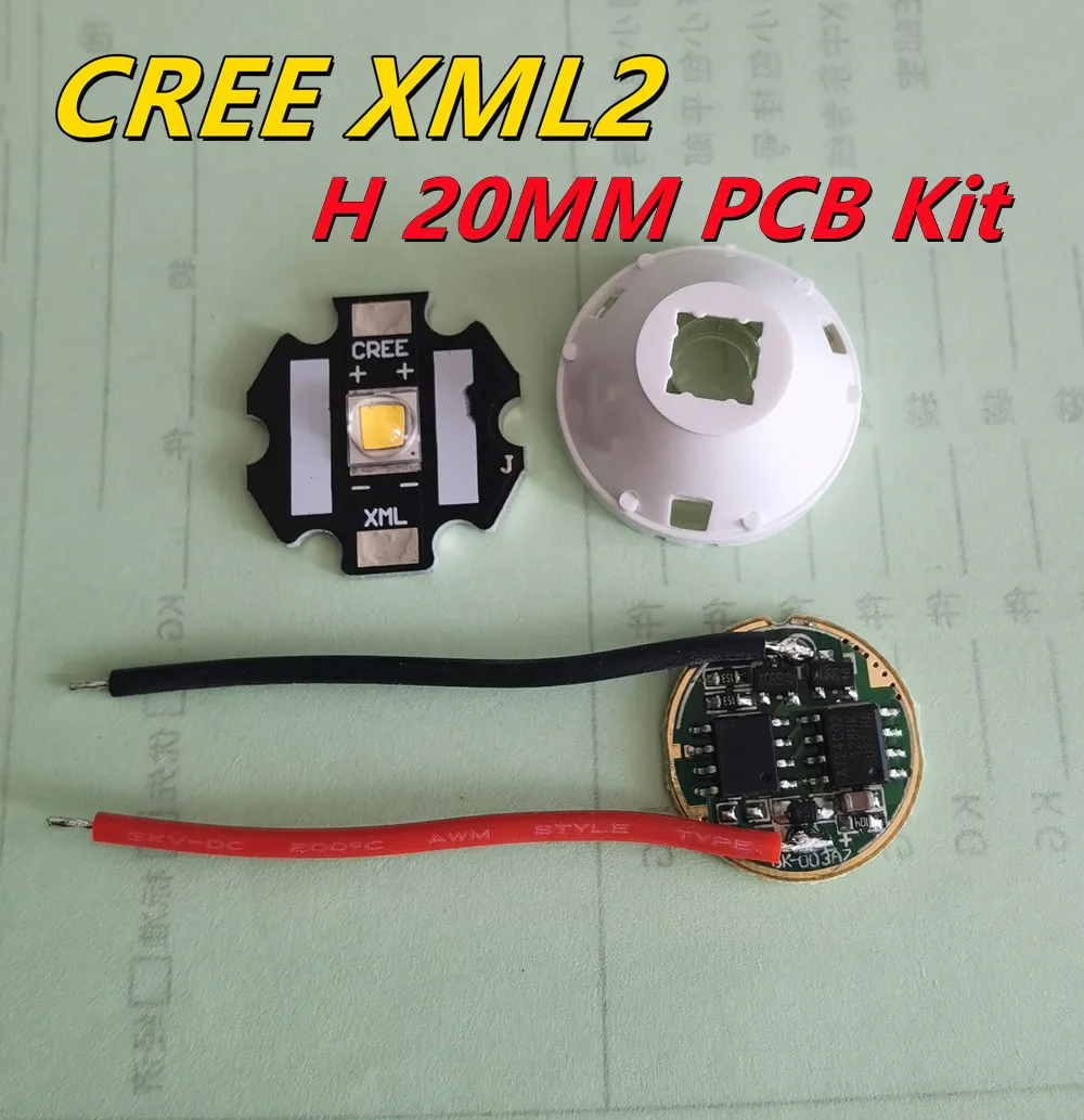 СВЕТОДИОД Cree XML XM-L XML2 10 Вт на 12 14 16 20 мм черно-белая печатная плата + объектив 15