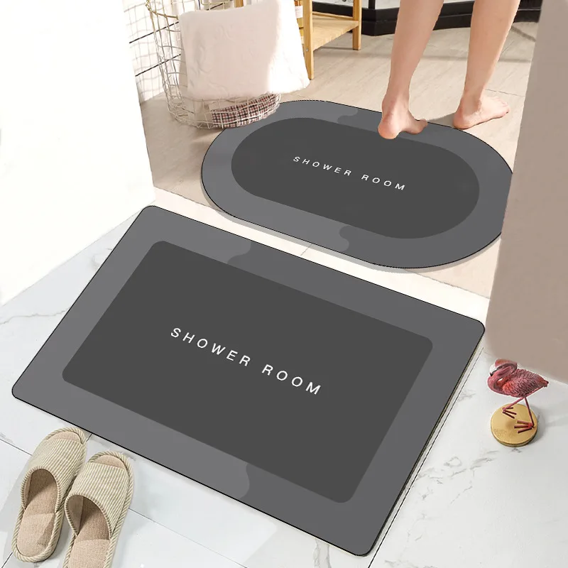 

Non-Slip Bath Mat Bathroom Floor Mat Super Absorbent Entrance Doormat Mat Floor Carpet Home Oil-proof Kitchen Mat